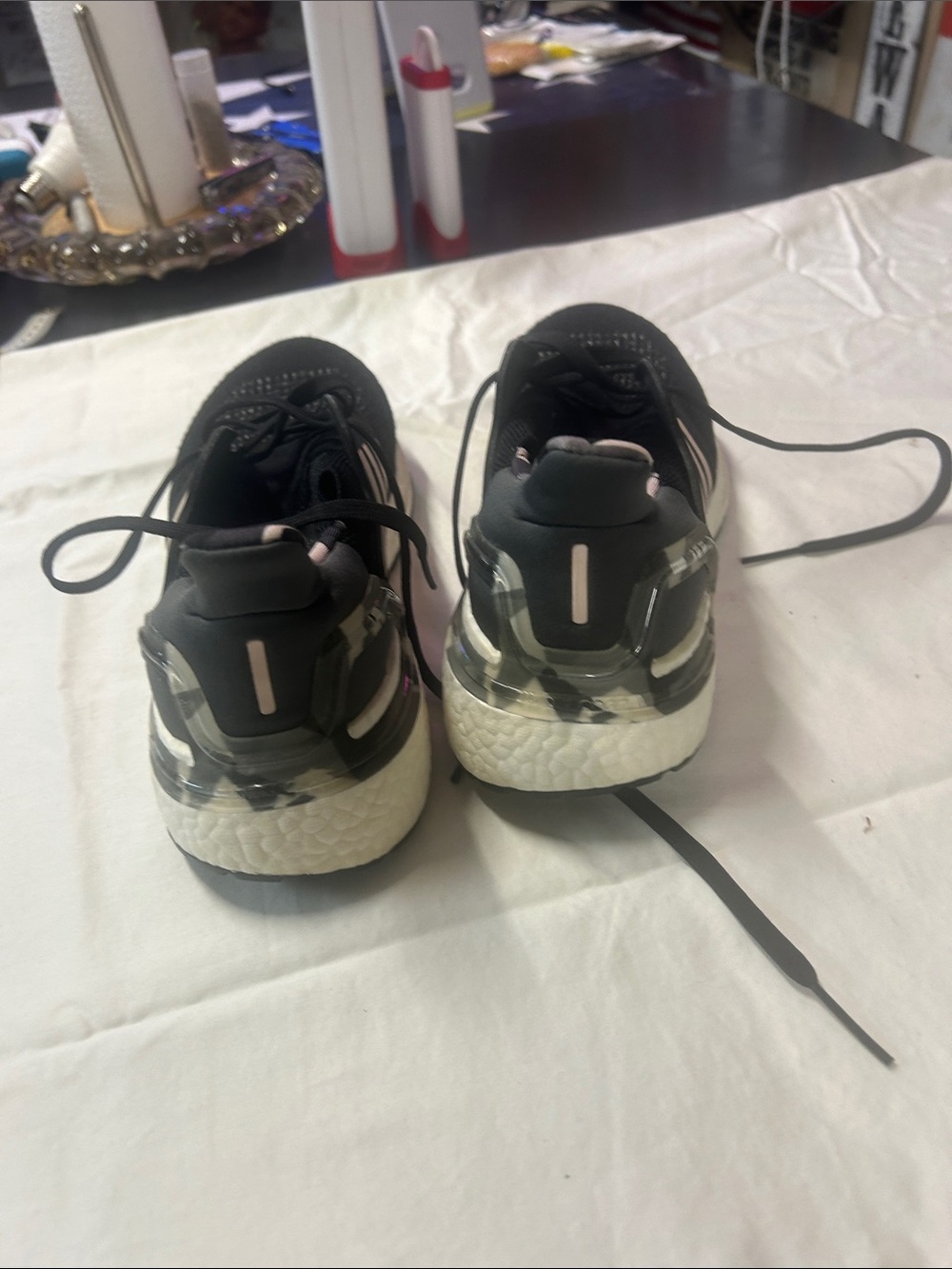 adidas Black and White Women's Running Sneakers - Picture 3 of 7
